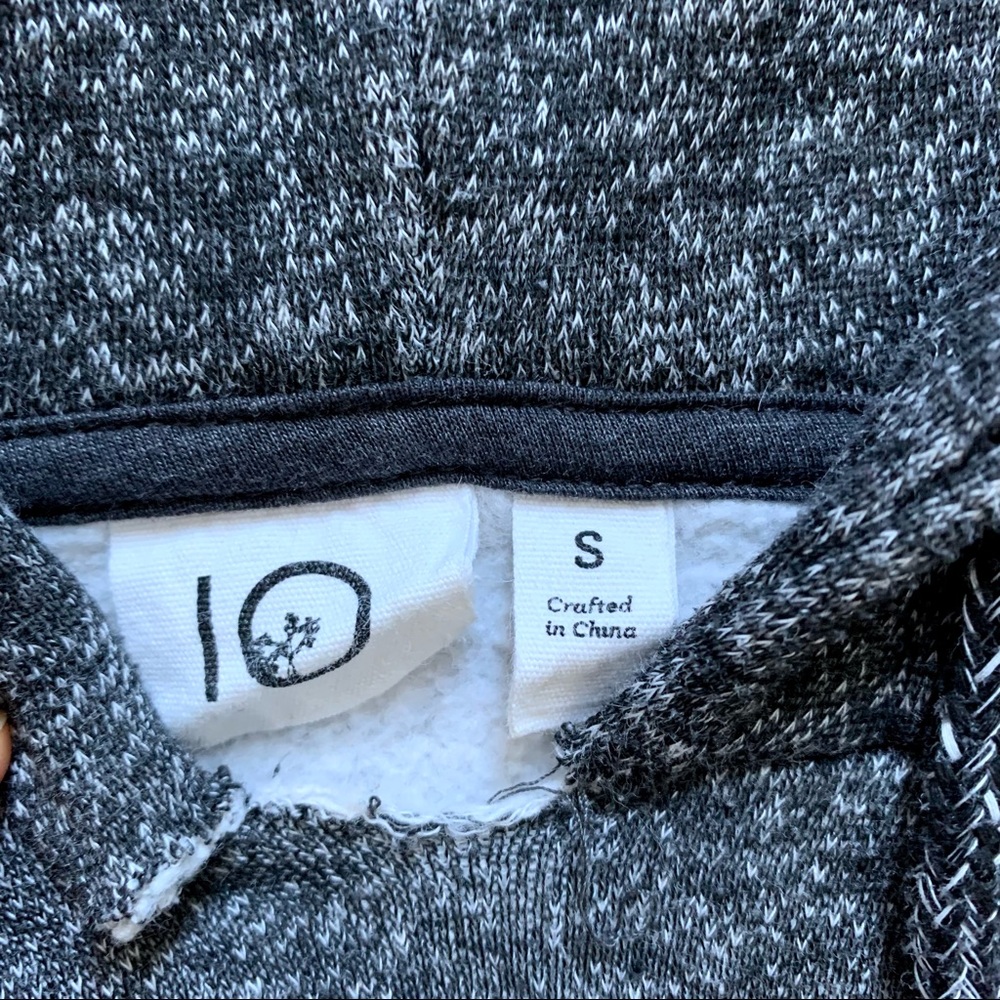 TenTree Black/Grey Hoodie with Big Logo - Picture 3 of 7